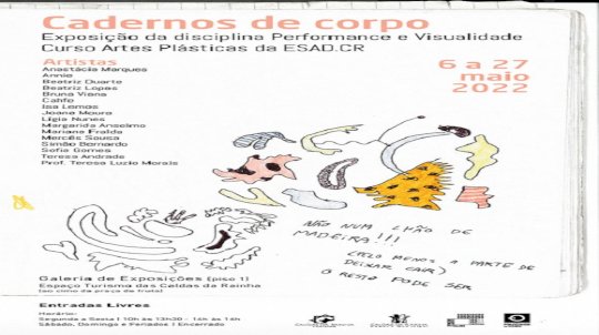 Cadernos de corpoExposição de Performance e Visualidade