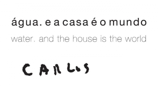 'água. e a  casa é o mundo' | Carlos Nogueira