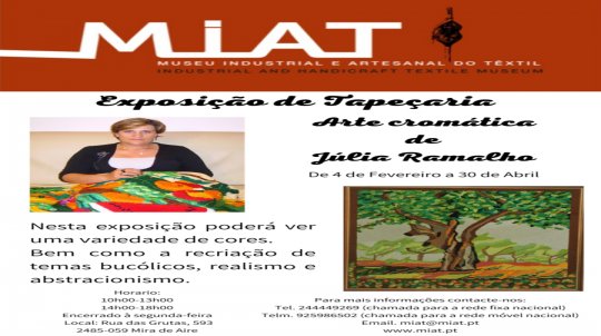 Exposição de Tapeçaria Arte Cromática de Júlia Ramalho