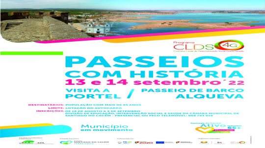 Passeios com História - Portel e Passeio de Barco no Alqueva