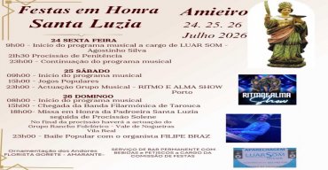 Festas em Honra de Santa Lúzia - Amieiro