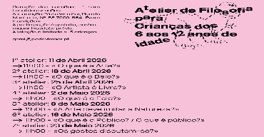 Atelier de Filosofia para Crianças dos 6 aos 12 anos de idade